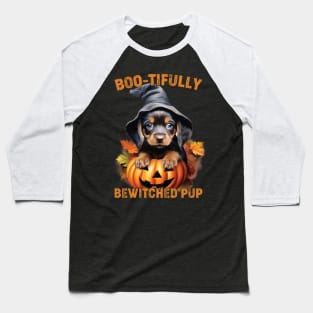 Boo-tifully Bewitched Puppy Dog Halloween Baseball T-Shirt